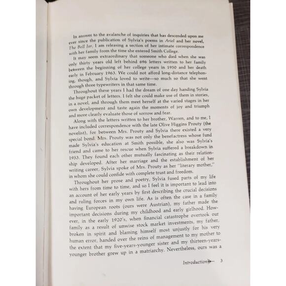 Letters Home by Sylvia Plath, Correspondence 1950-1963, Hardcover 1975 First Ed. - Picture 16 of 16